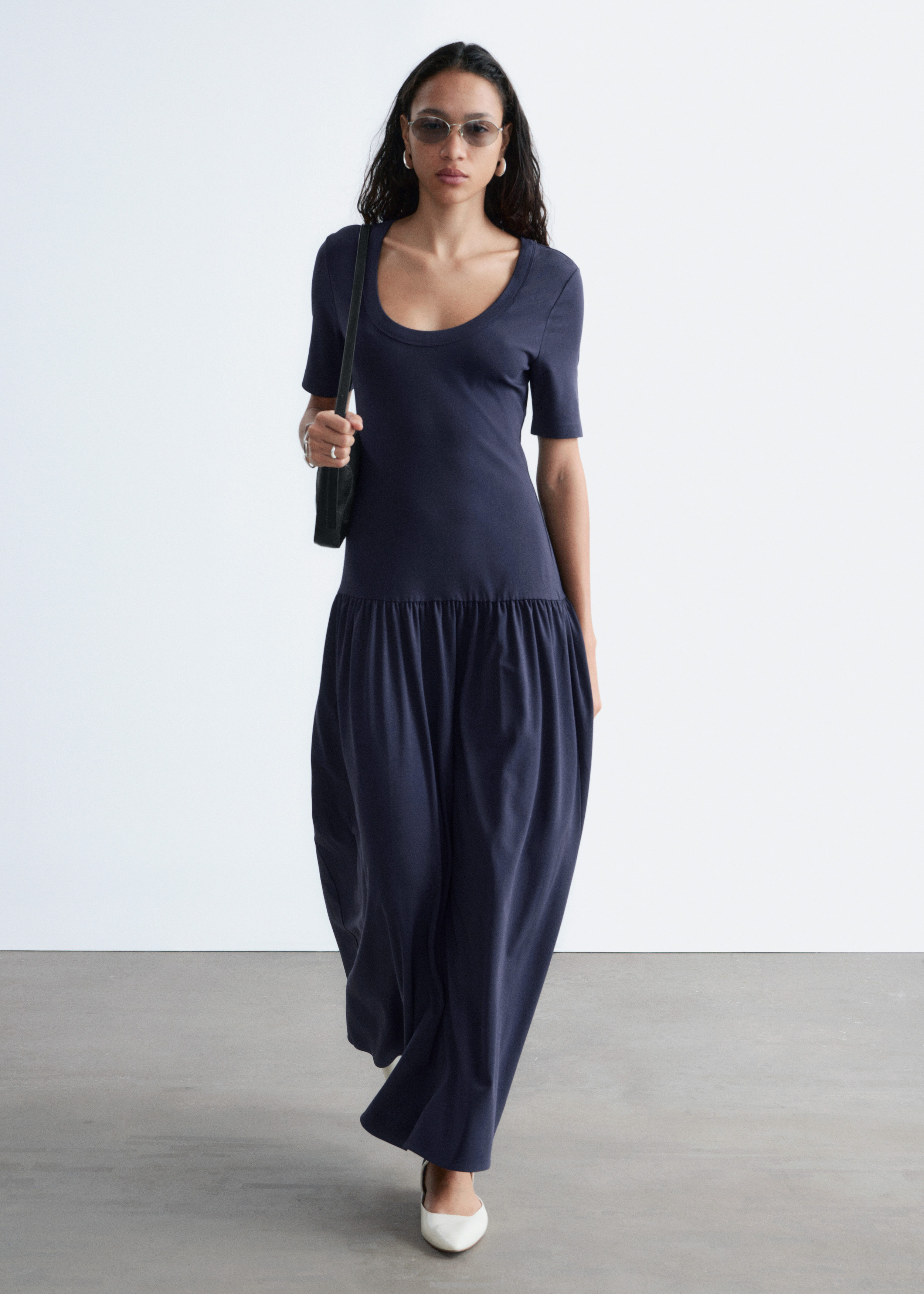 & Other Stories LONGLINE JERSEY MAXI DRESS