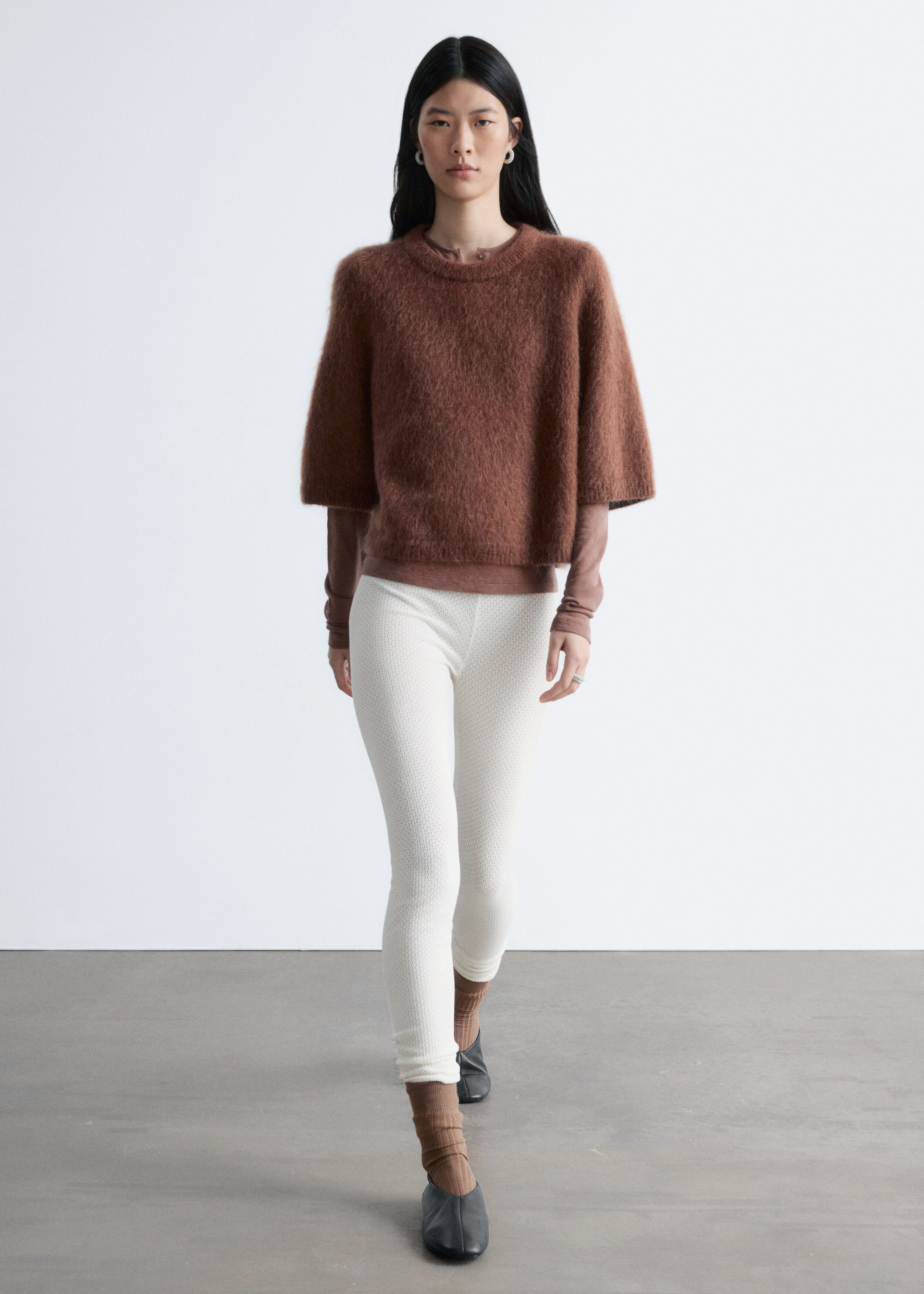 & Other Stories POINTELLE-KNIT LEGGINGS