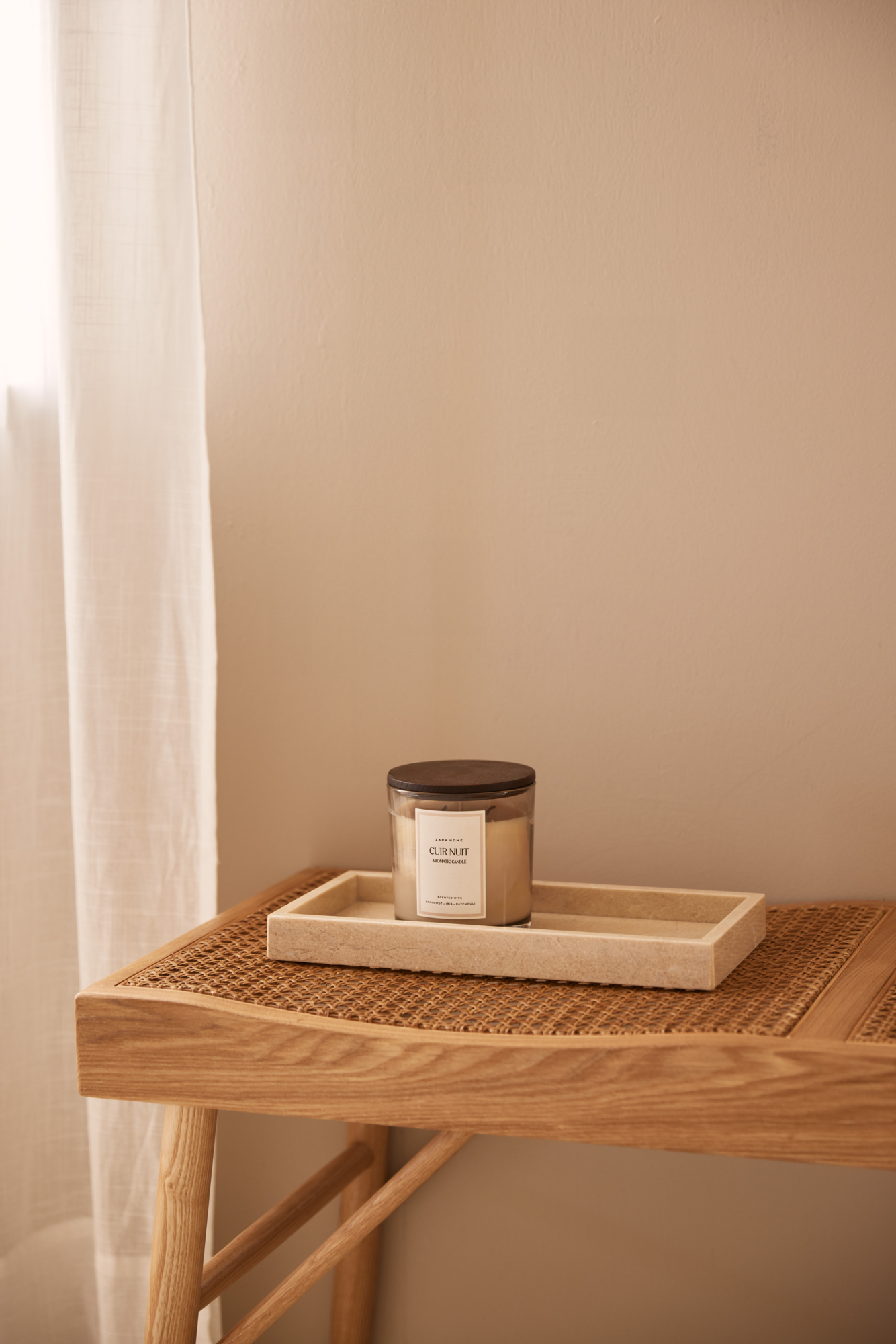 Marmer dienblad tray 15x30cm beige