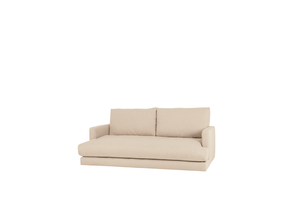 Sofá recto tono beige de 215x105cm - LAIA - Casaplu