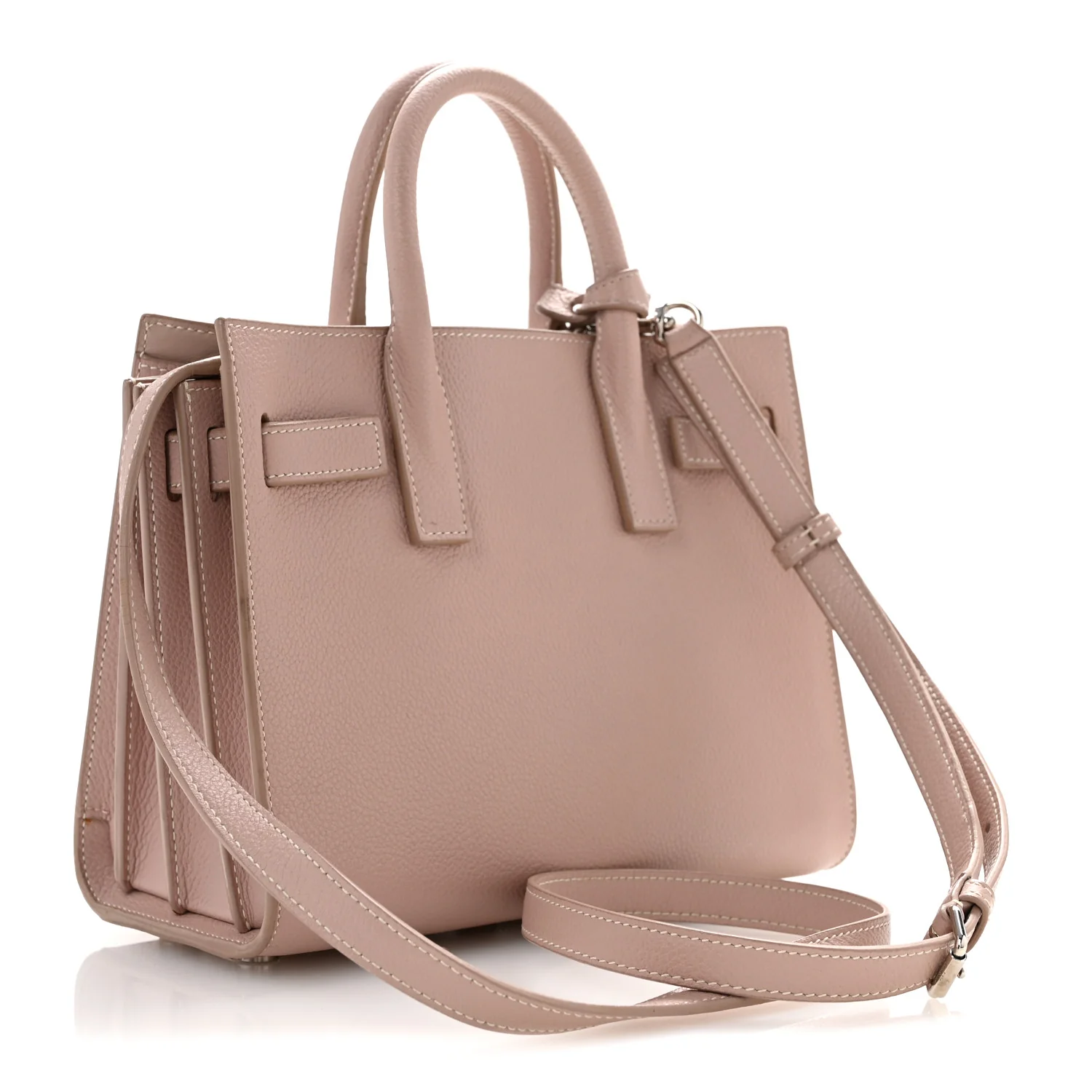 Grained Calfskin Nano Sac De Jour Pale Blush - Top Club