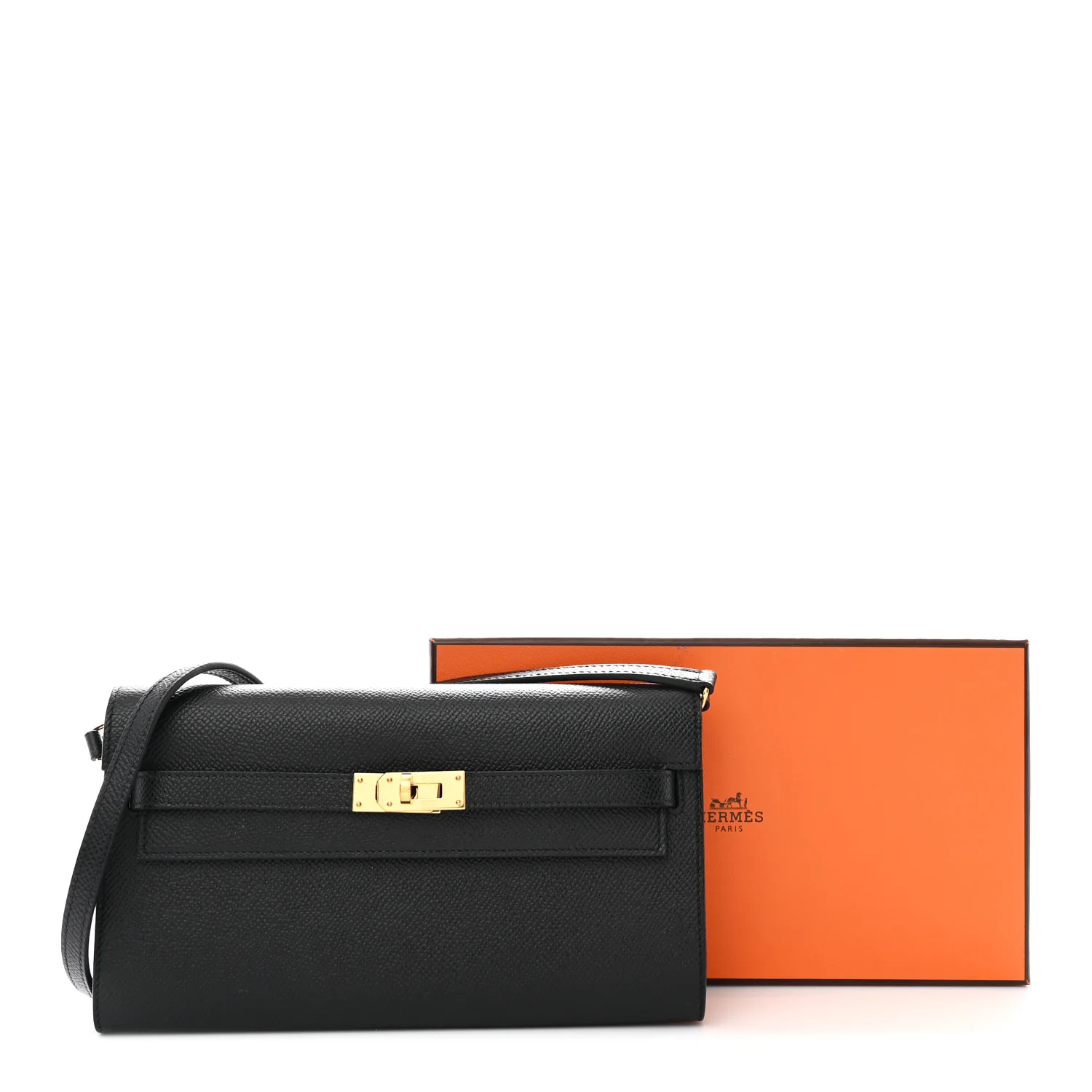 Epsom Kelly Wallet To Go Black - Top Club