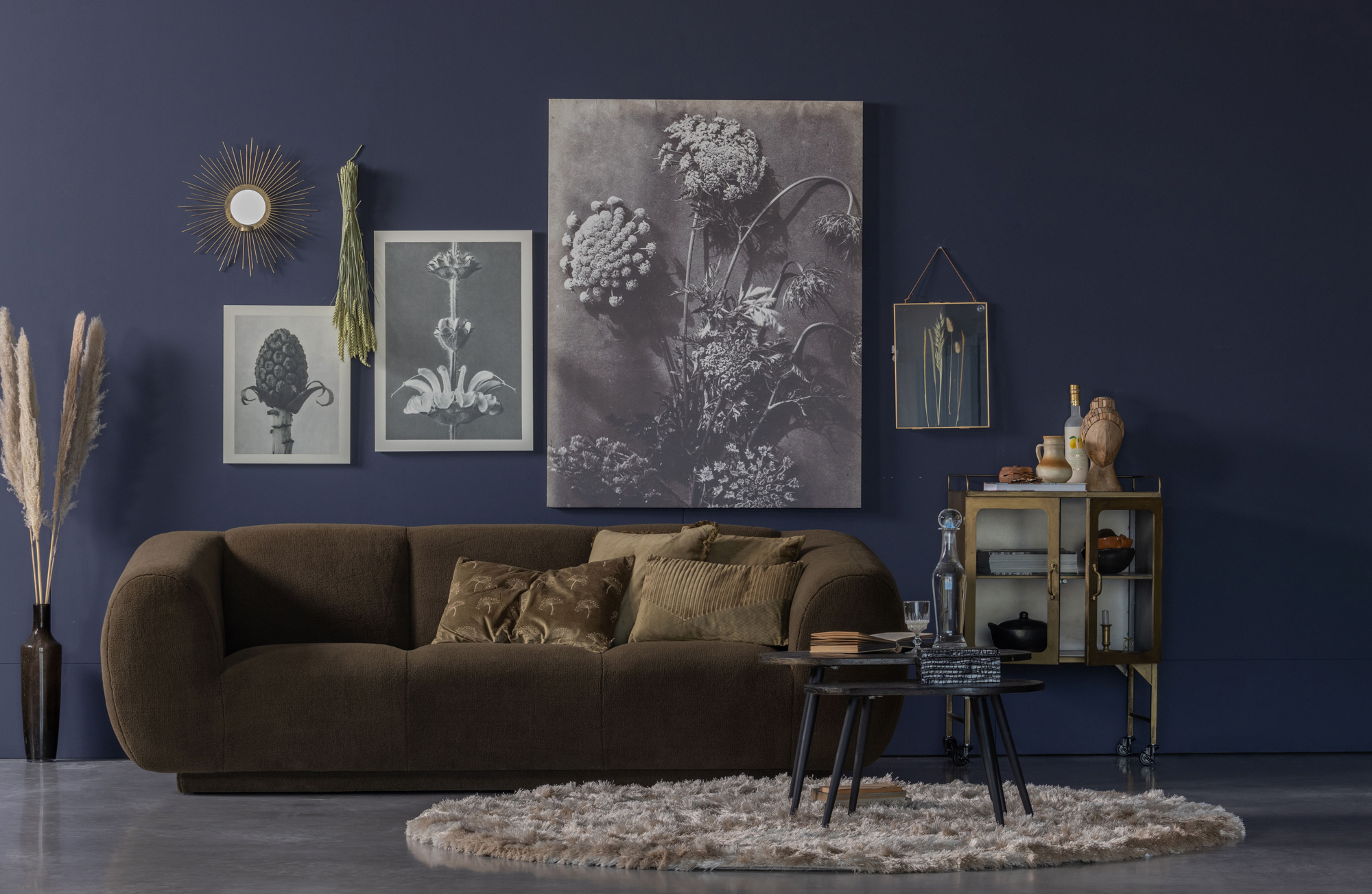 BePureHome 3-zitsbank Woolly  schapenvacht groen