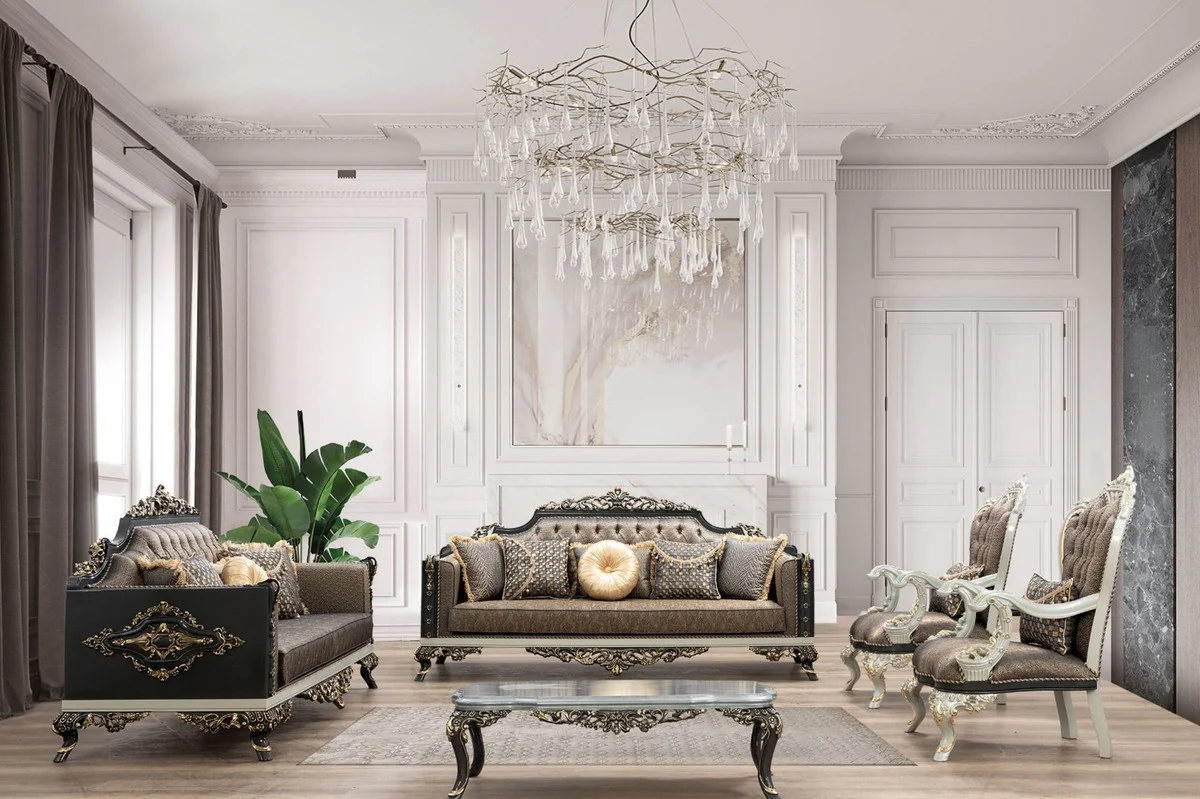 Luxury coffee table gold Ø 70 x H. 40 cm - luxury living room furniture