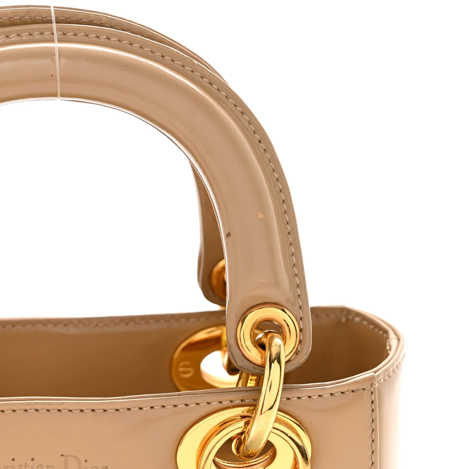 Patent Mini Lady Dior Beige - Top Club