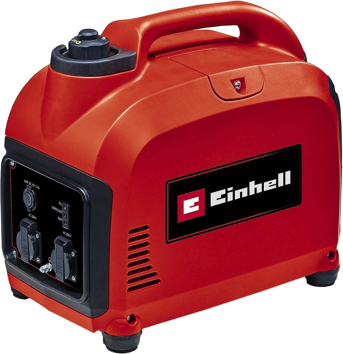 Einhell TC-IG 2000 Generatore di corrente INVERTER (benzina, motore 4 tempi con inverter , potenza max 2000 W, 2 prese da 230 V, serbatoio 4l, incl. voltmetro, funzione AVR)