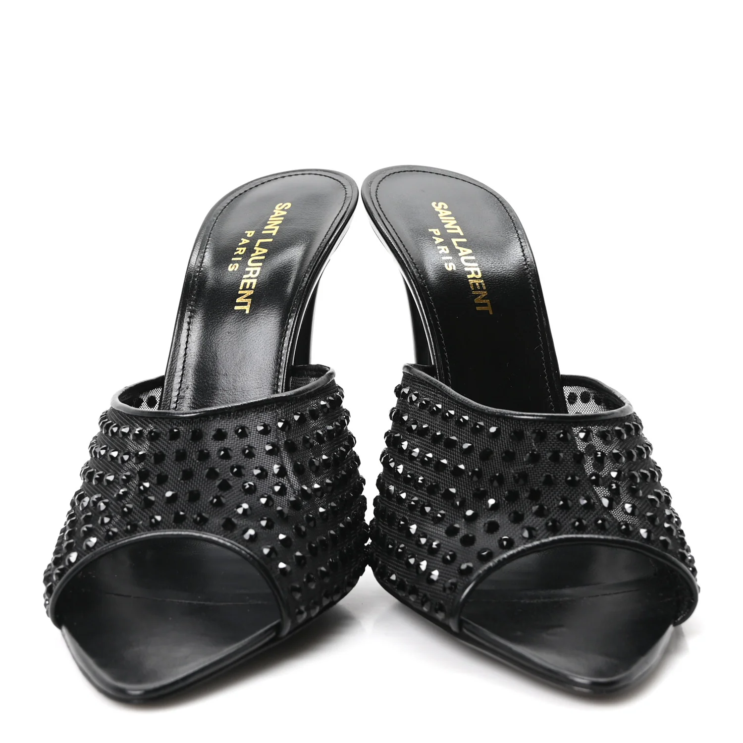 Tulle Strass Gippy 110 Mule Sandals 38 Black - Top Club