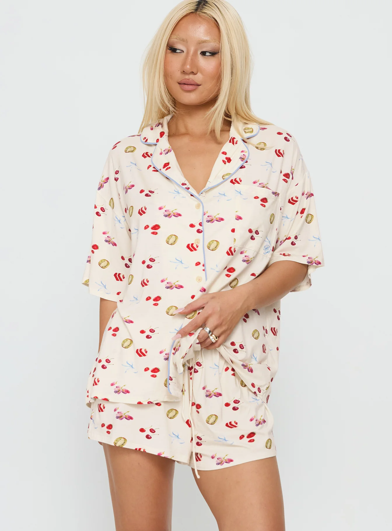 Sweet Things Button Down Sleep Set Multi