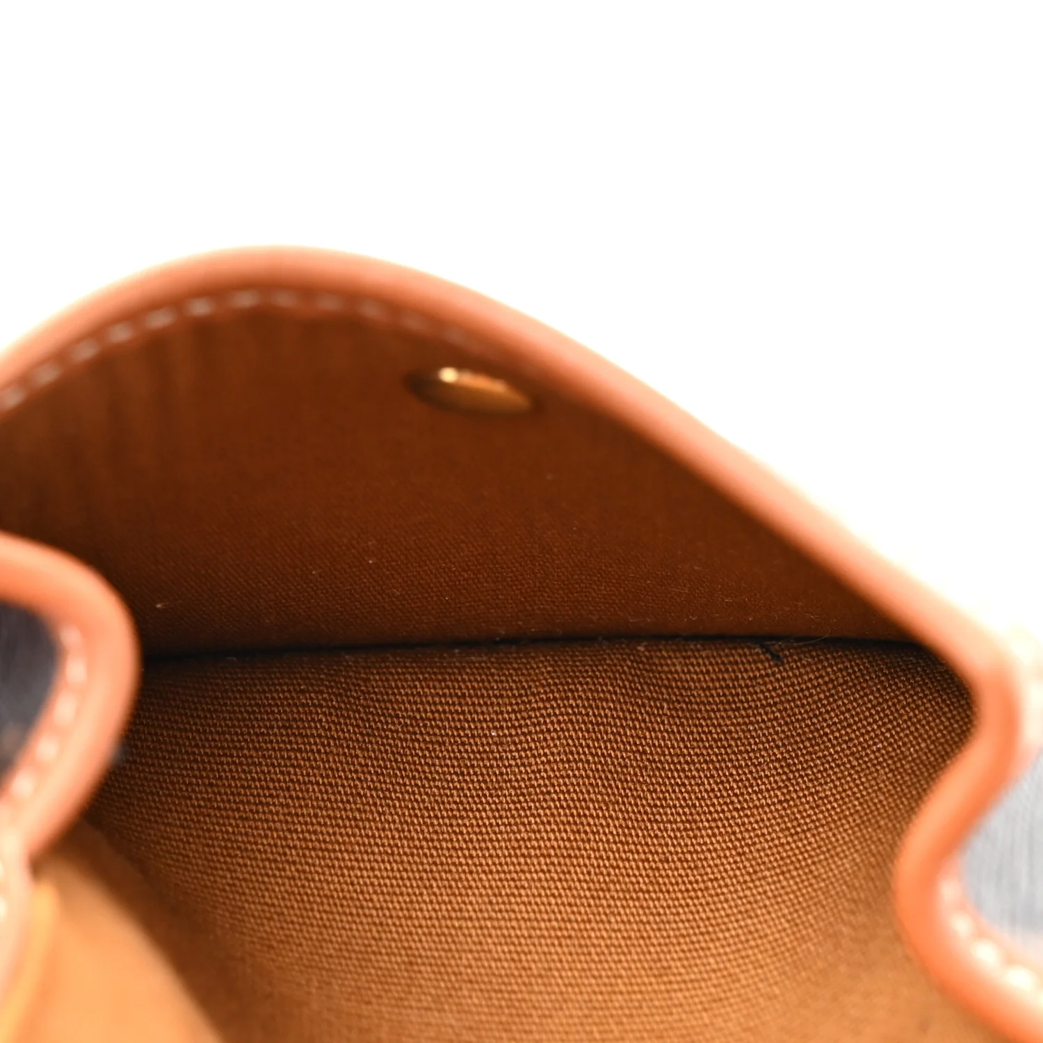 Canvas Calfskin Triomphe Airpod Case Tan - Top Club