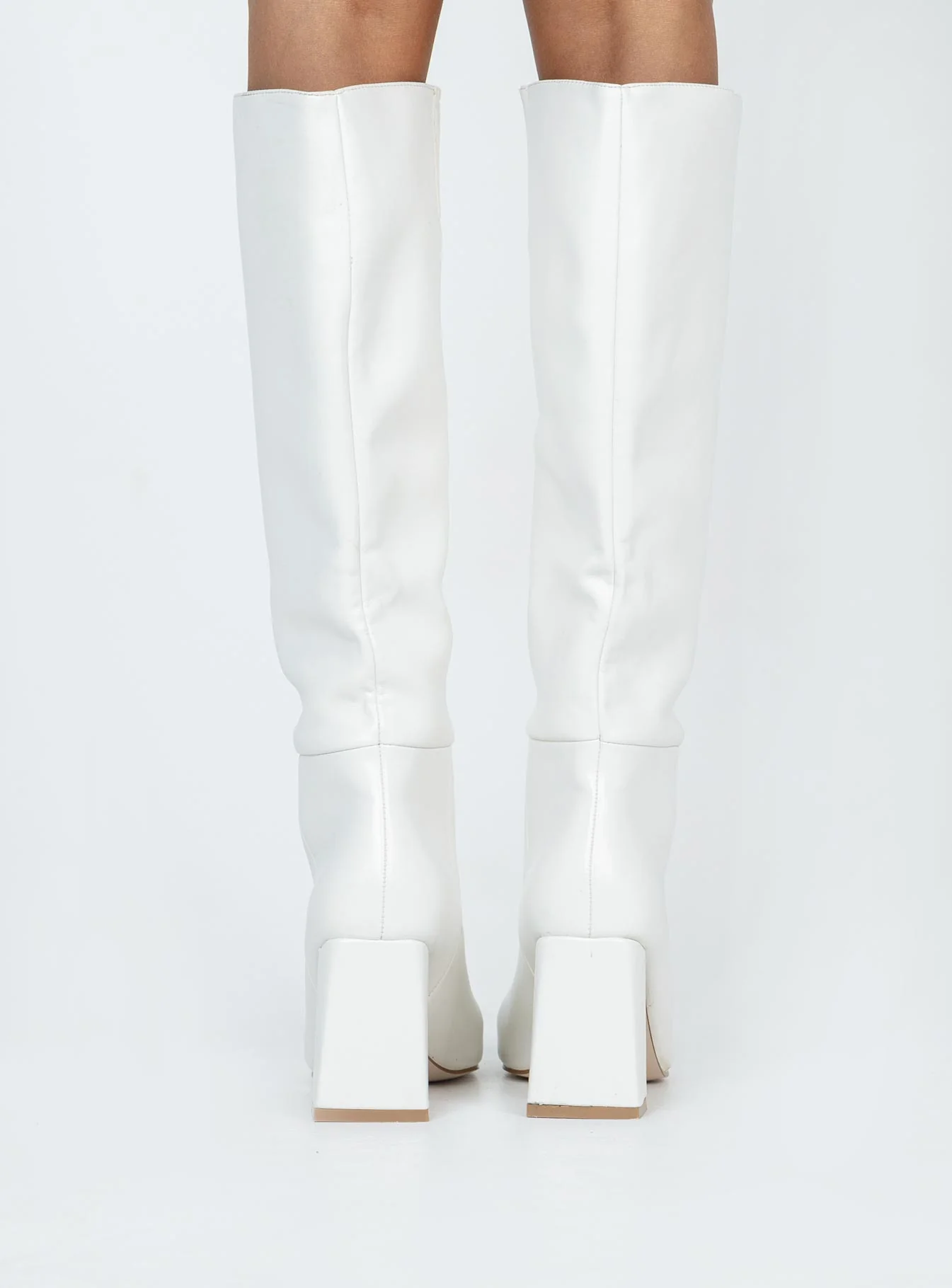Vesper Knee High Boots White