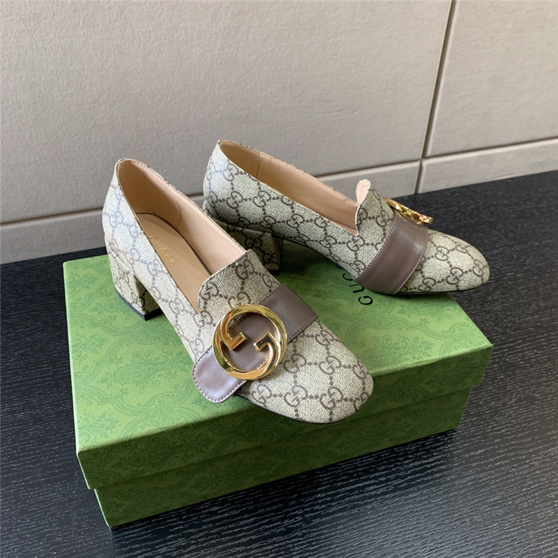 gucci retro fashion round interlocking double G logo shoes - Sneaker Replica Workshop