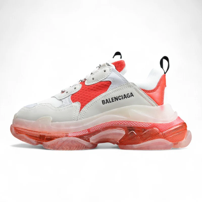 Balenciaga Triple S Clear Sole – White Red - Sneaker Replica Workshop