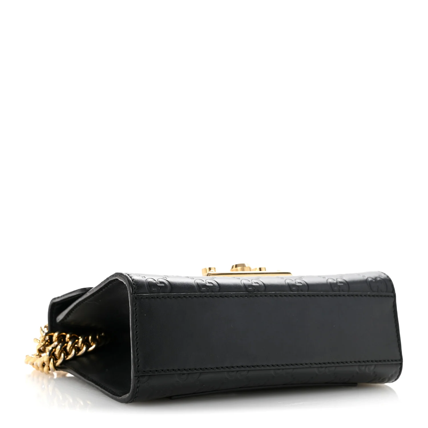 Guccissima Small Padlock Shoulder Bag Black - Top Club