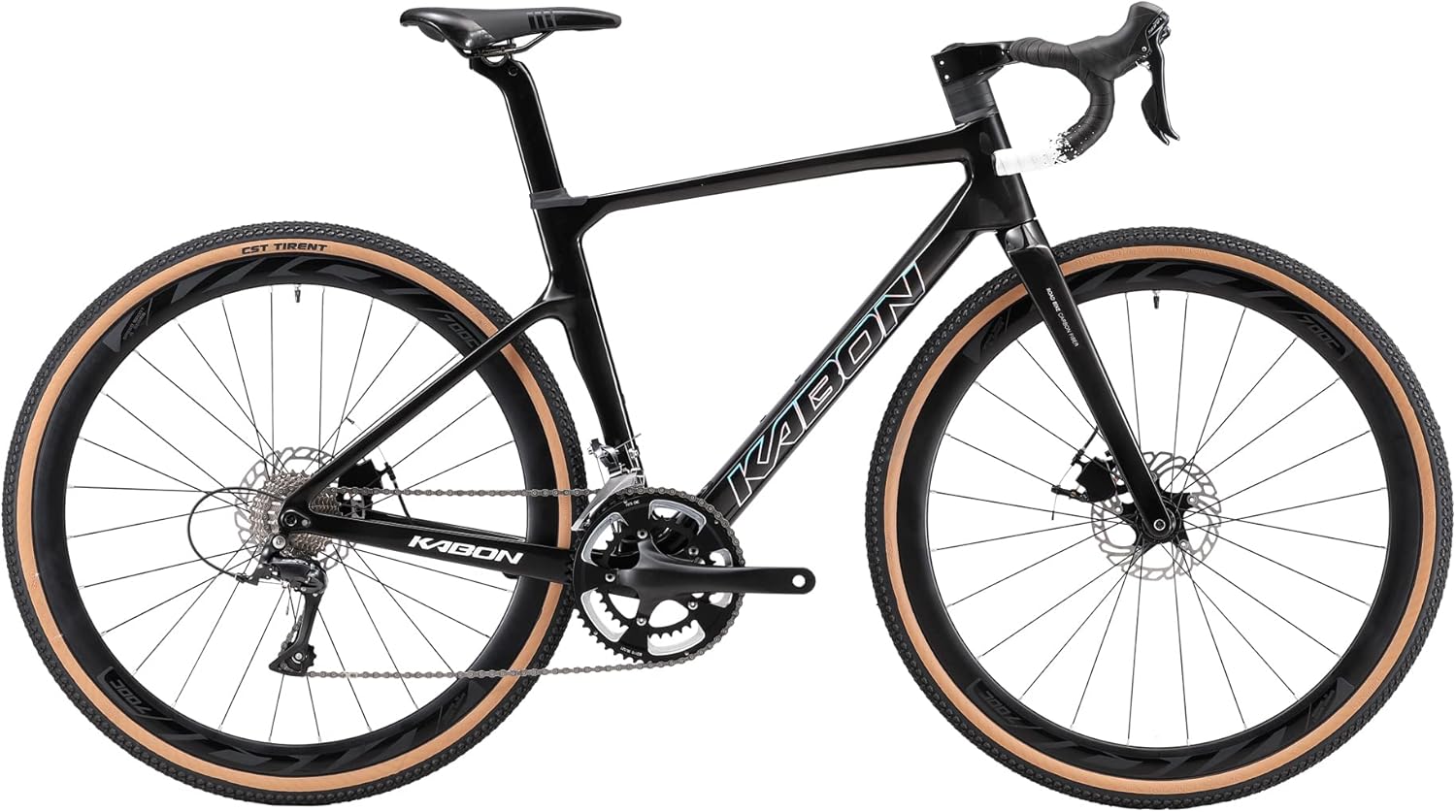 KABON Bici da Strada in Ghiaia di Carbonio, Bicicletta con Telaio in Fibra di Carbonio T800 con Bicicletta da Corsa con Freno a Disco Shimano 105 22 velocità