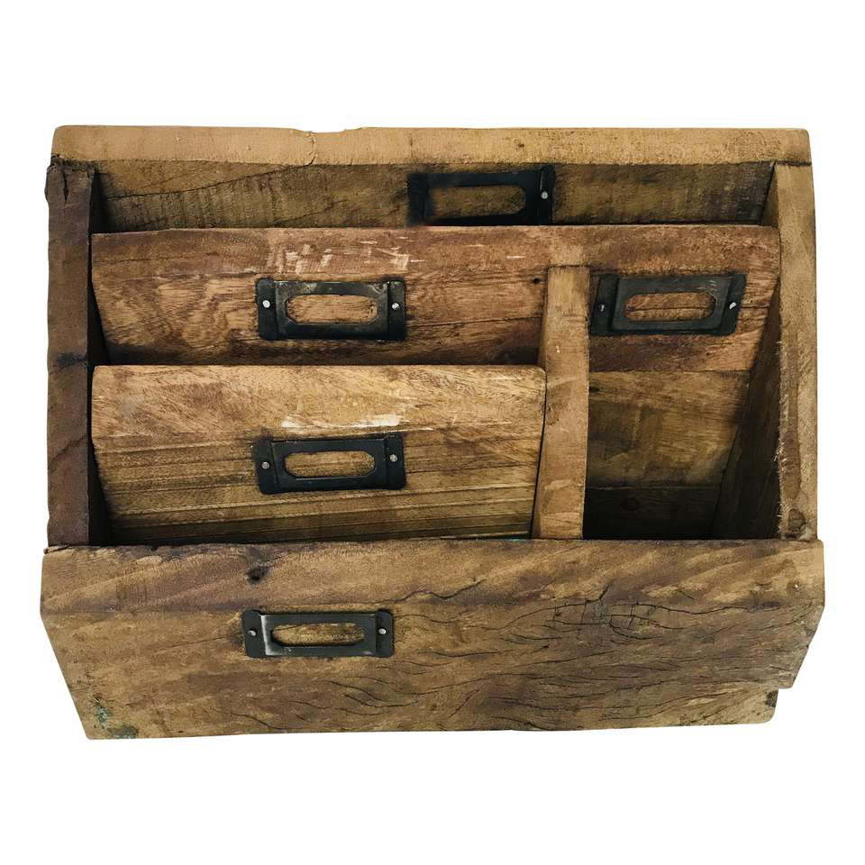 Organizer raw wood 34x13H25