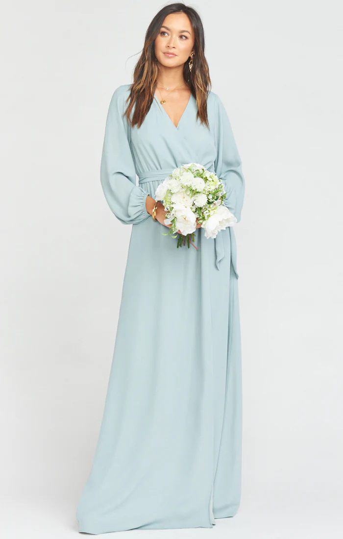 Lady Long Sleeve Wrap Dress