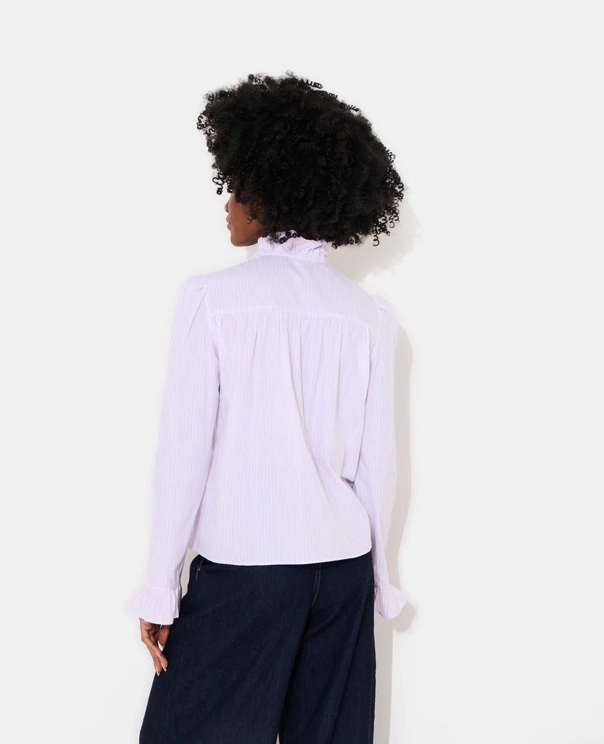 Pimkie Chemise popeline rayée avec volants