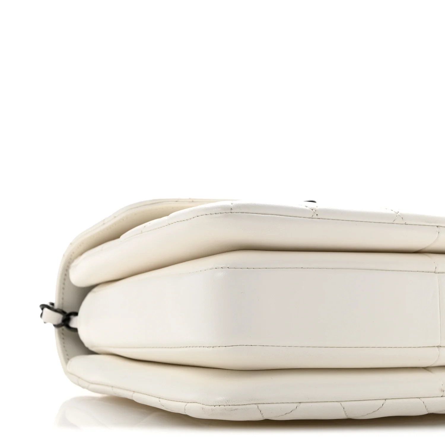 Lambskin Quilted Small Trendy CC Dual Handle Flap Bag White - Top Club