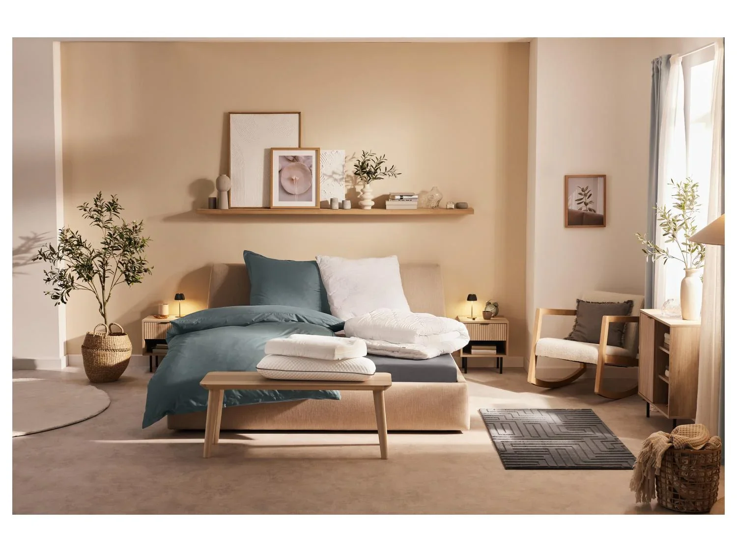 LIVARNO home Parure de lit en satin de lyocell, 140 x 200 cm