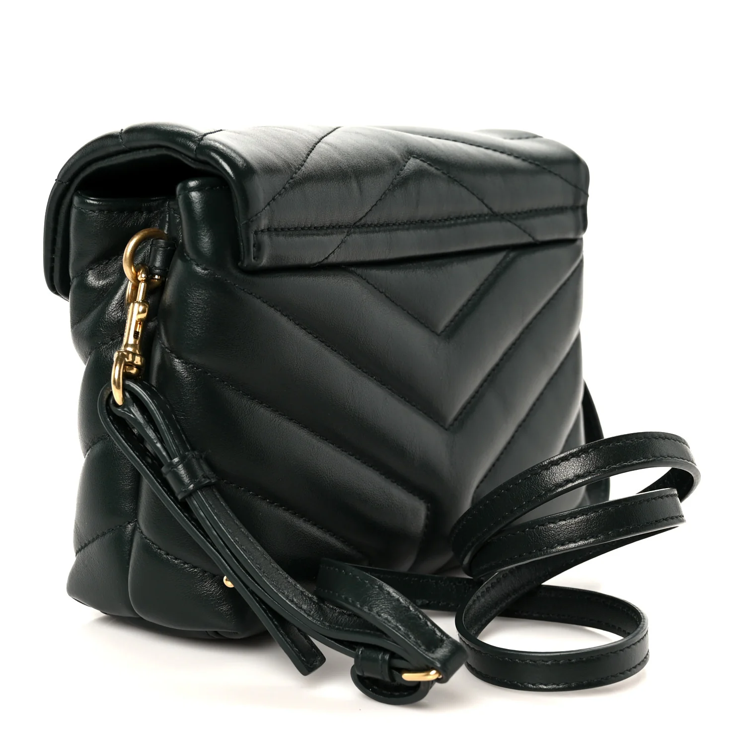 Calfskin Y Quilted Monogram Toy Loulou Crossbody Bag Deep Green - Top Club