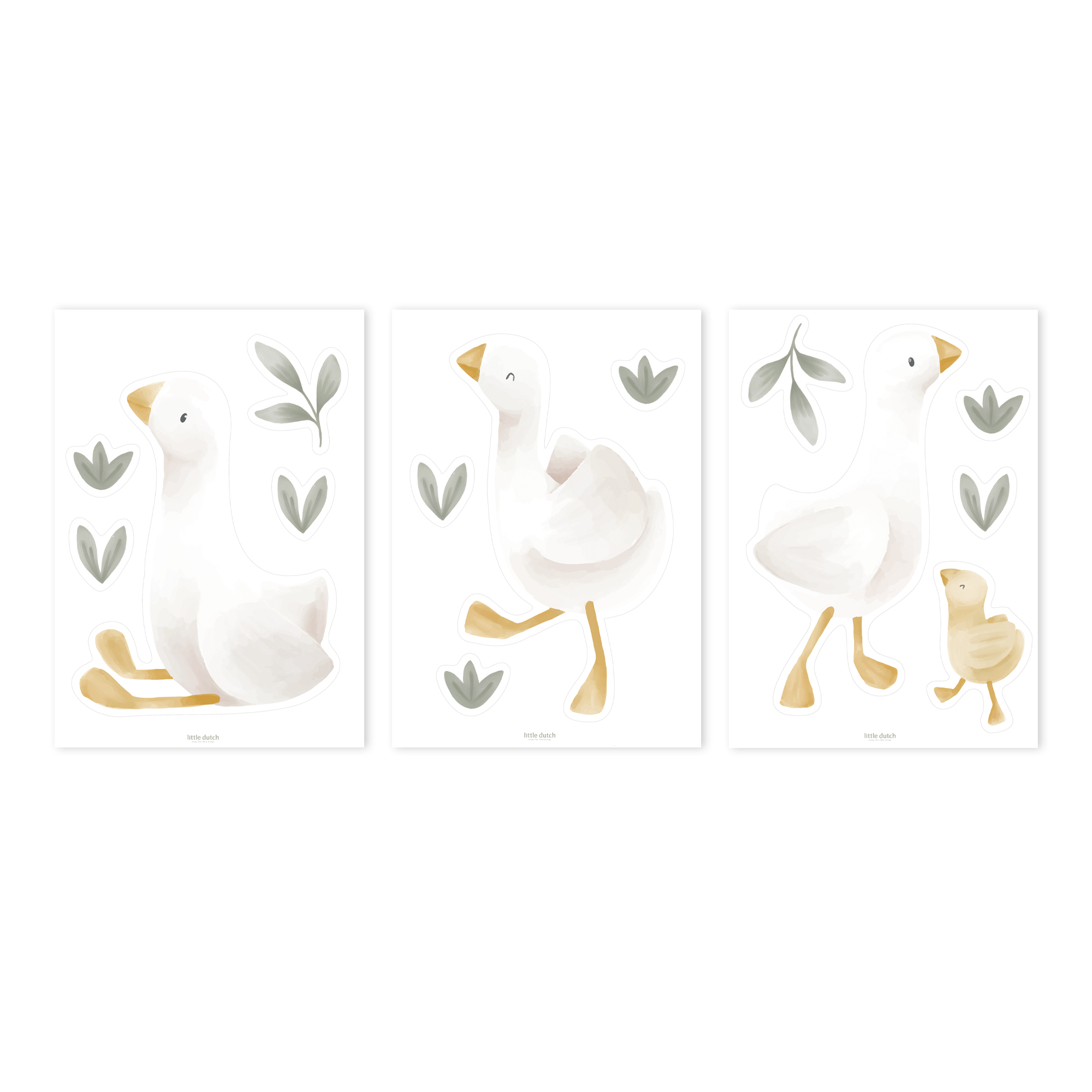 Muurstickers Little Goose A4