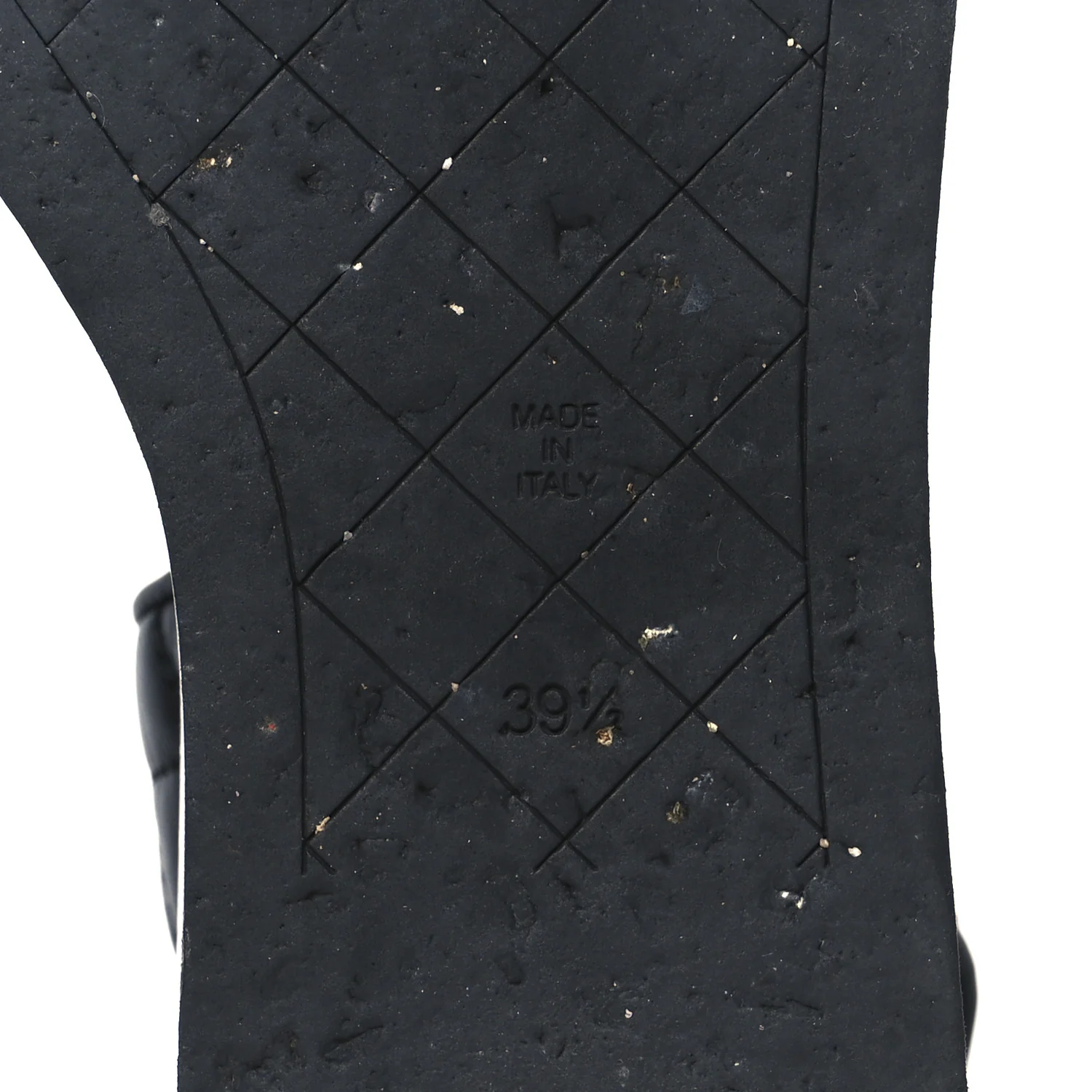 Lambskin Quilted CC Platform Sandals 39.5 Black - Top Club