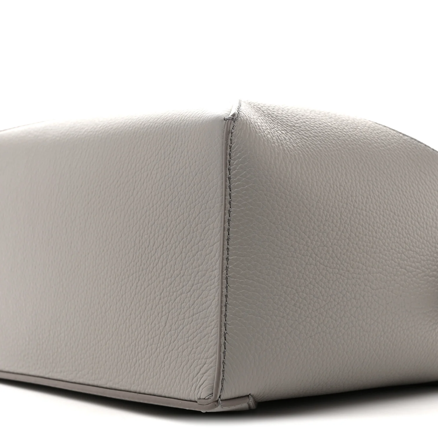 Soft Grained Calfskin Small Puzzle Edge Bag Pearl Grey - Top Club