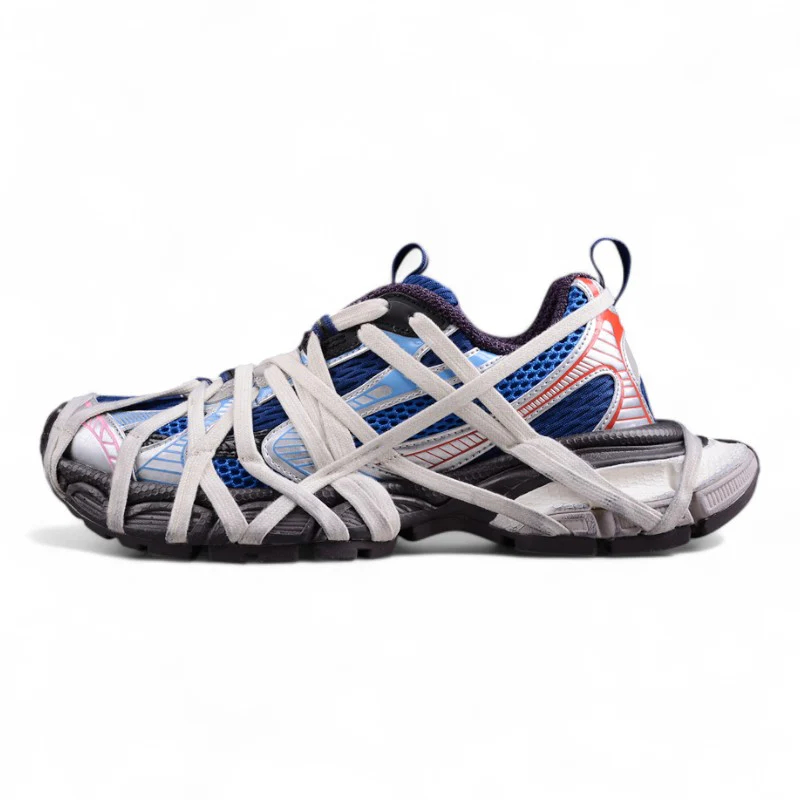 Balenciaga 3XL Extreme Lace Sneaker in Royal Blue/Silver - Sneaker Replica Workshop