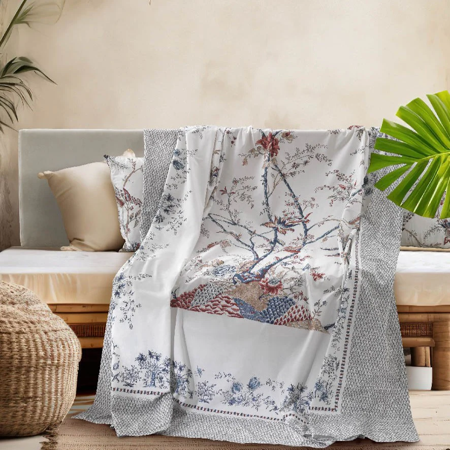 Telo Arredo Copridivano Grandecor In Percalle Luisiana Tree Of Life Matrimoniale