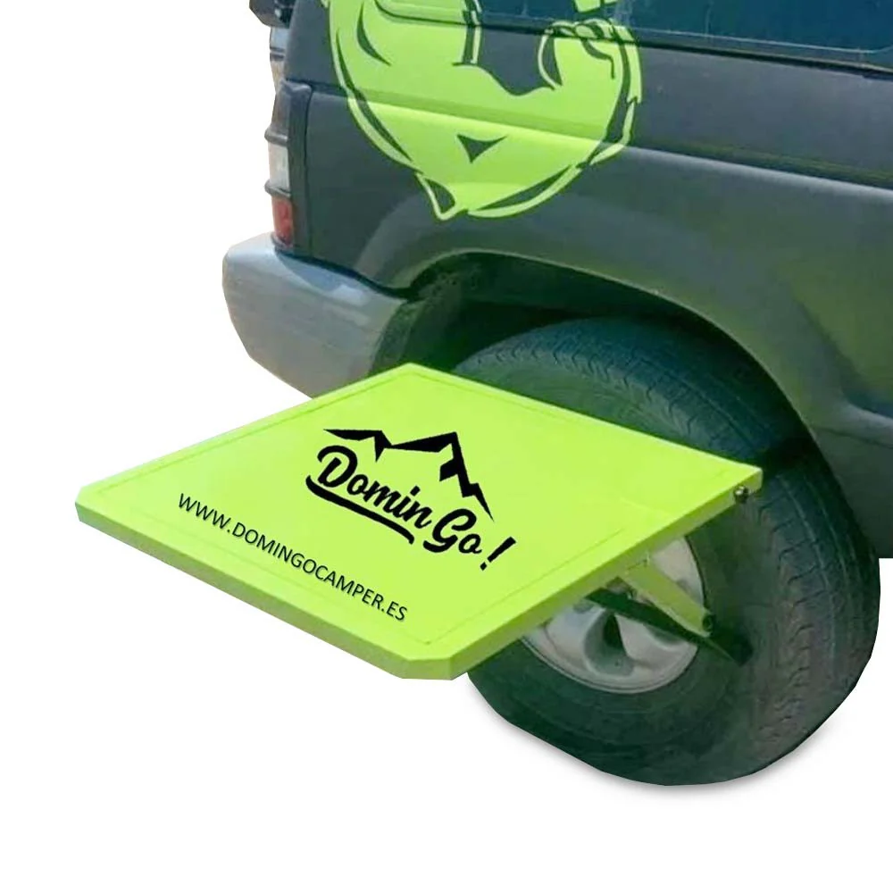 Domin Go! Folding Wheel Table Fluorescent green camper
