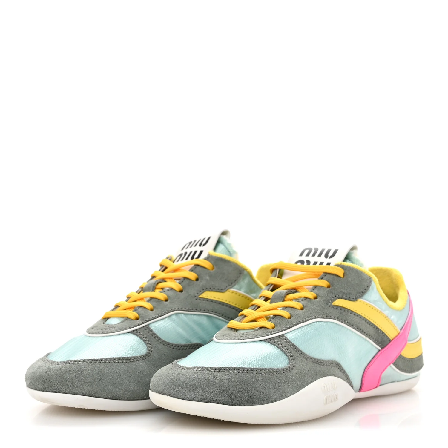 Technical Fabric Suede Gymnasium Sneakers 37 Anise Fuchsia - Top Club
