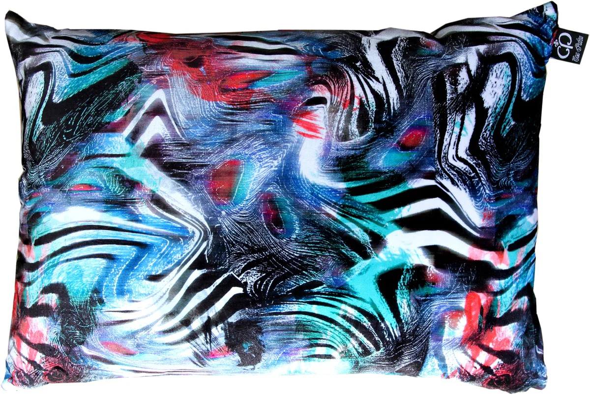Luxury velvet cushion San Jose multicolored 35 x 55 cm - finest velvet fabric - luxury decorative cushion