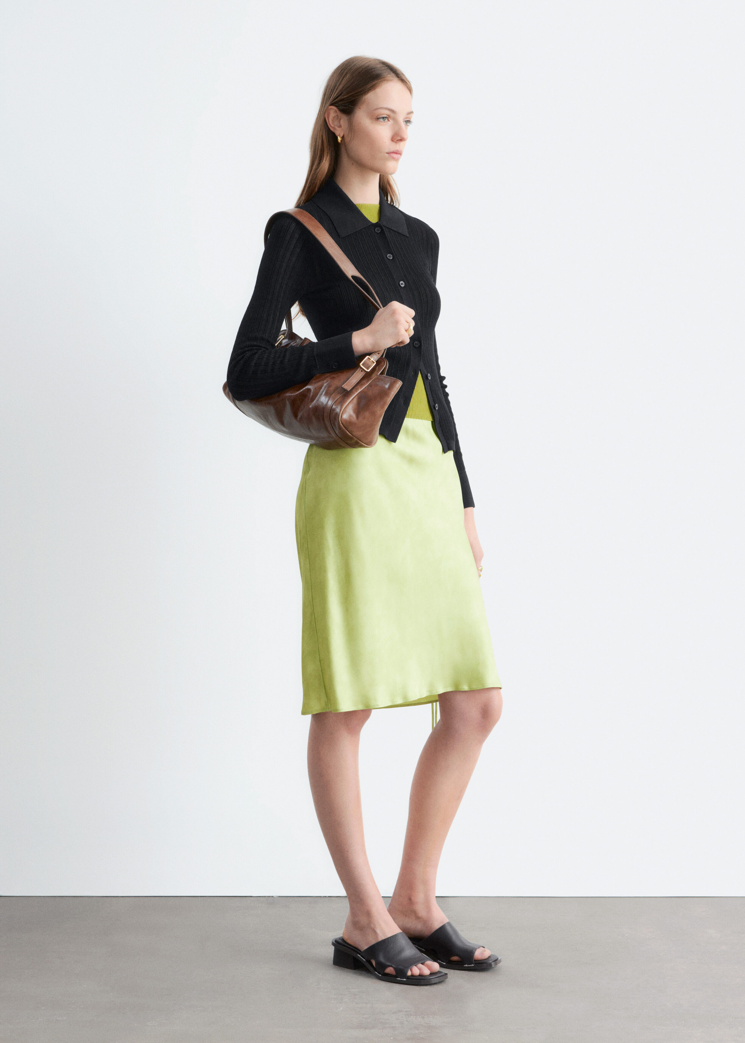 & Other Stories POINTELLE RIB POLO SHIRT