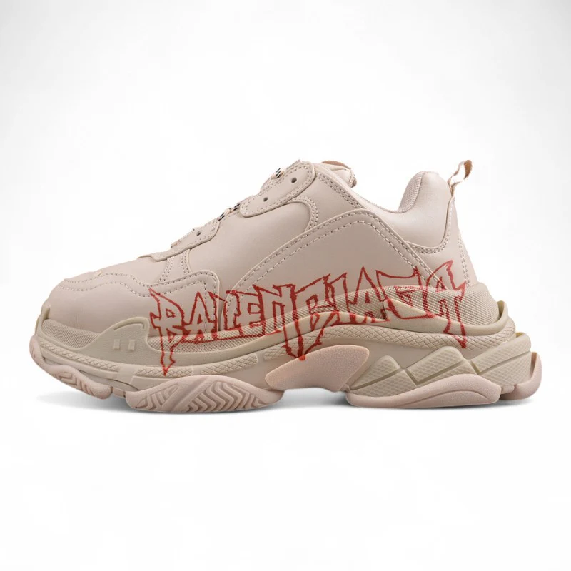 Balenciaga Triple S DIY METAL – Cream/Red - Sneaker Replica Workshop