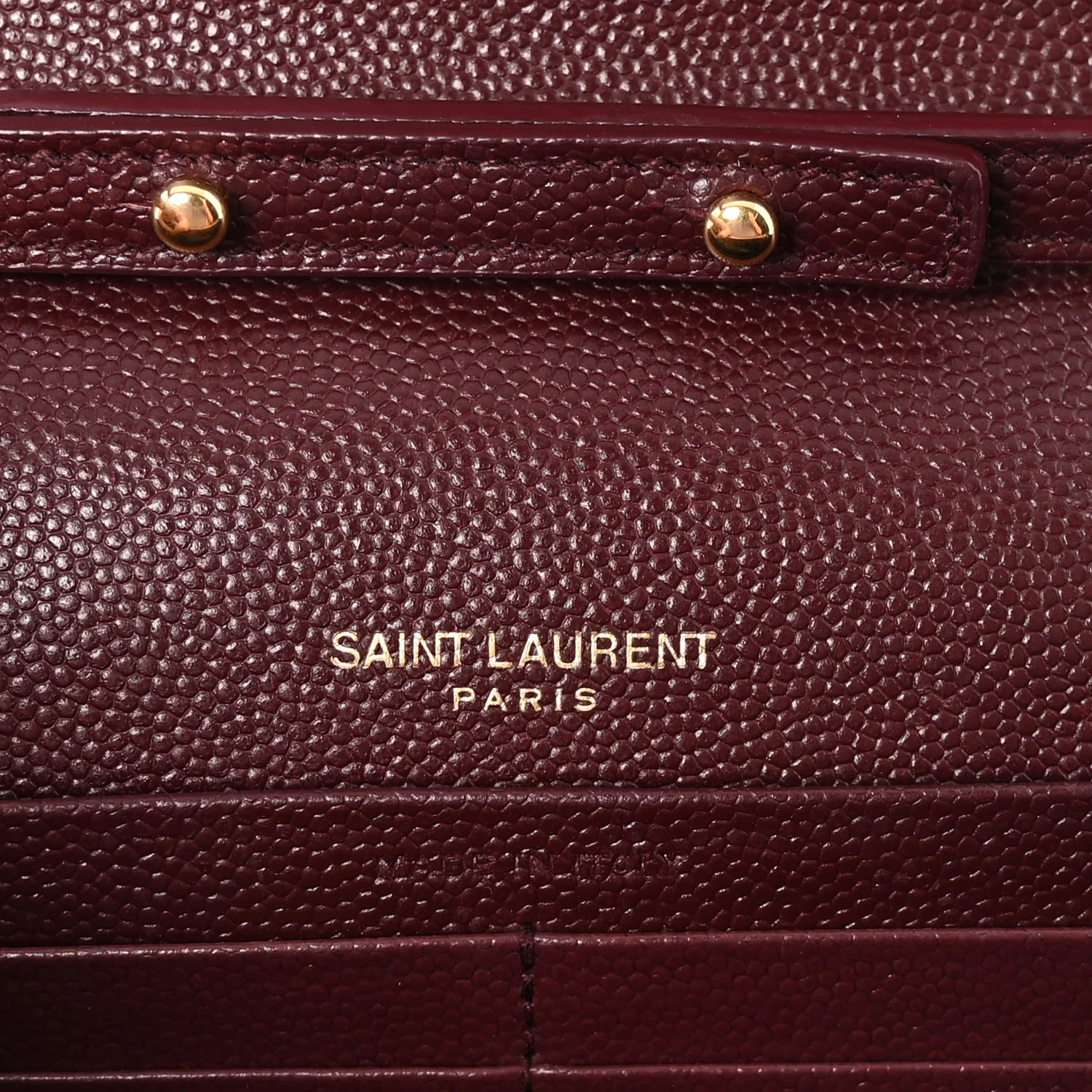 Grain De Poudre Matelasse Chevron Monogram Chain Wallet Rouge Legion - Top Club
