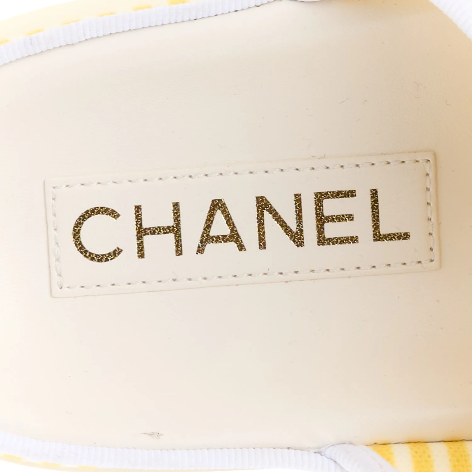 Printed Calfskin Velcro Dad Flat Mules 40 White Yellow - Top Club
