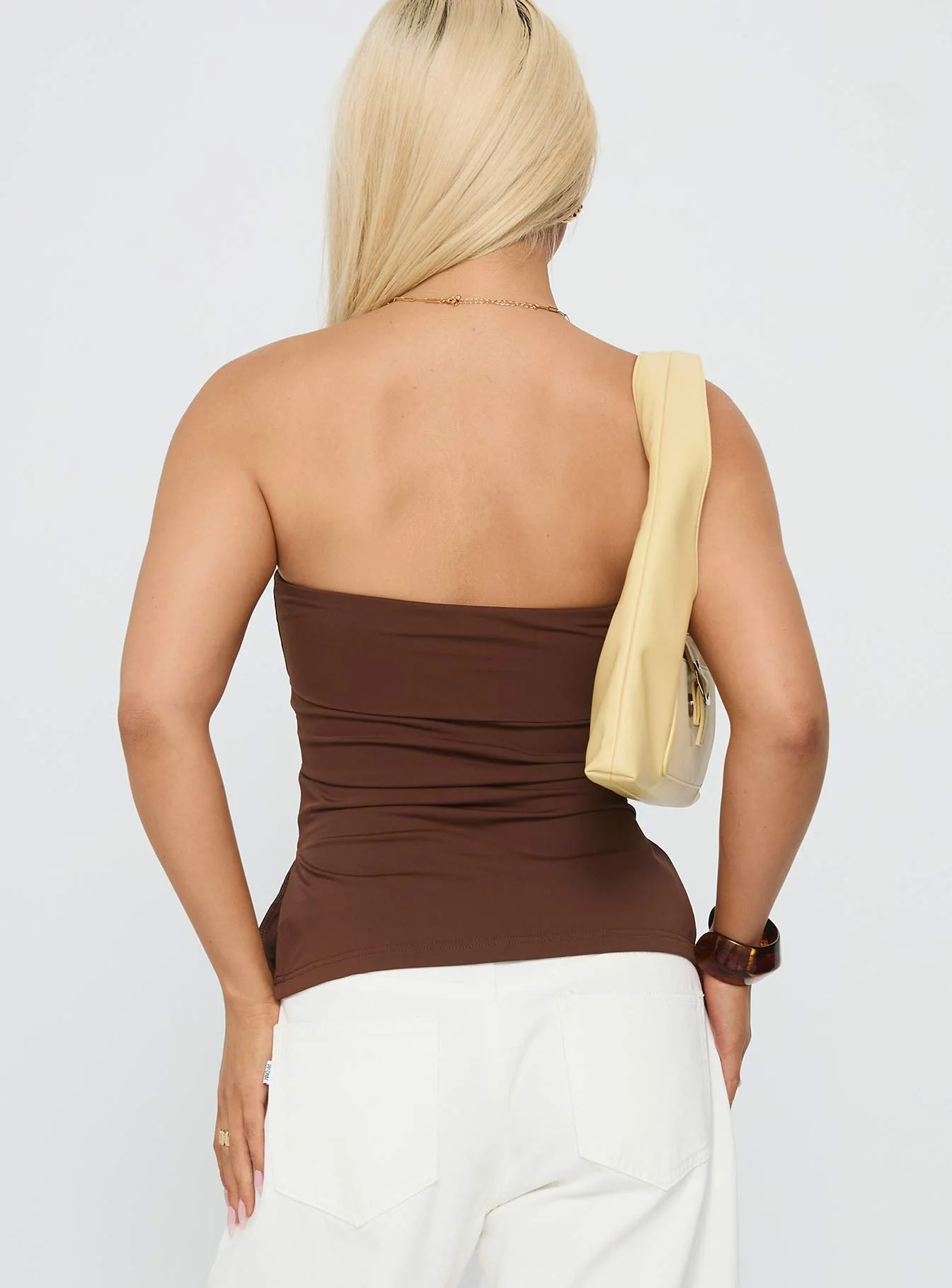 Strutter Strapless Top Chocolate