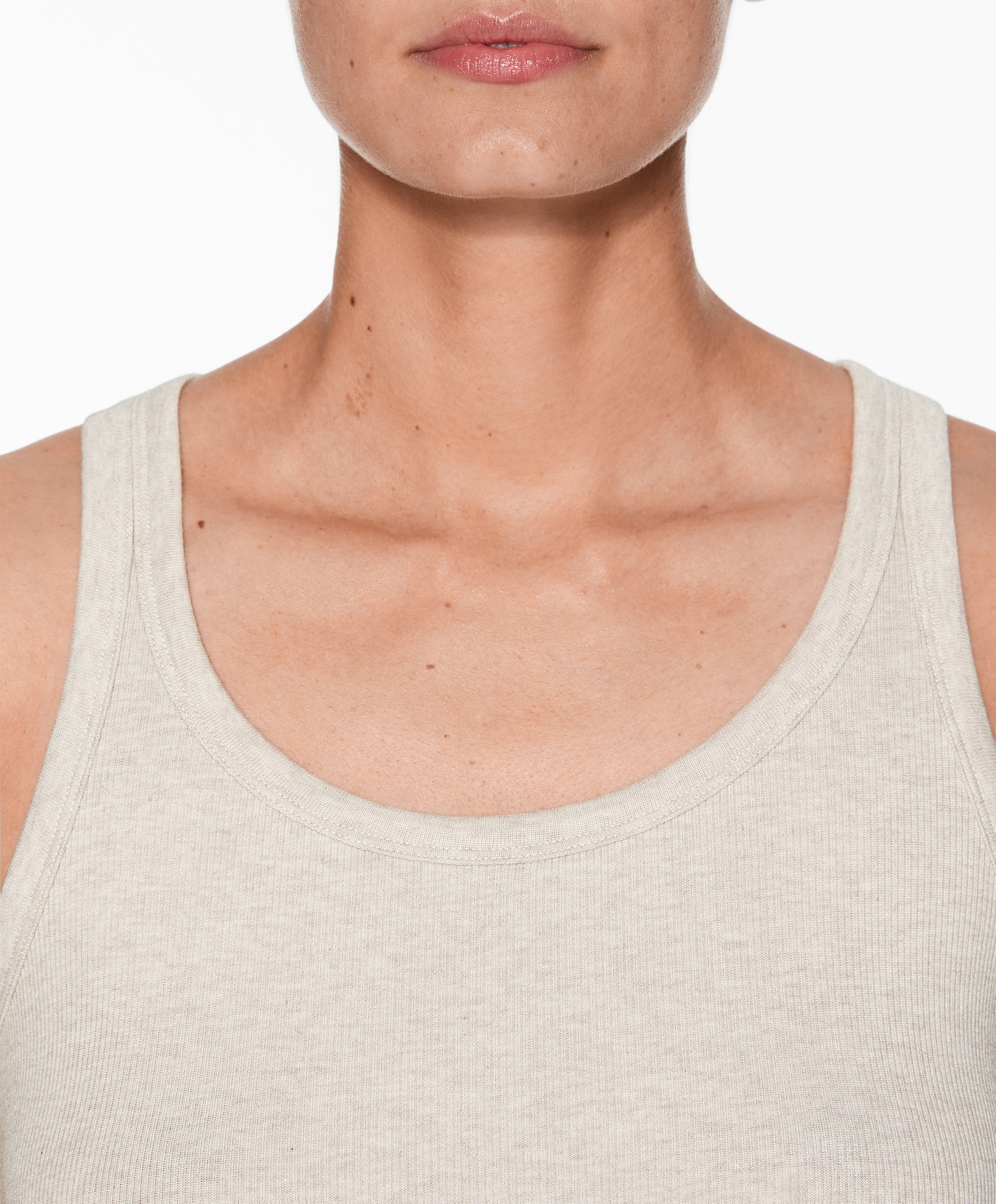 OYSHO Rib vest top with cotton and modal