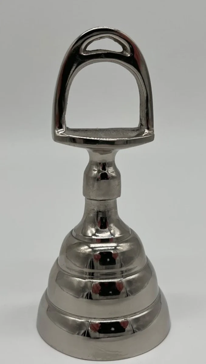 Hand bell nickel-plated brass Horsebit Ø 5.5 x H. 12.5 cm - table bell - service bell - catering bell - hotel bell - hotel & catering decorative accessories
