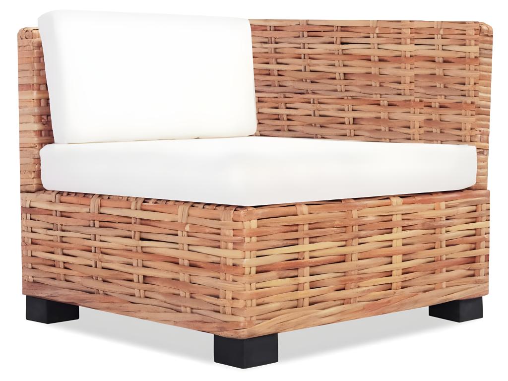 Conjunto de sofás 14 piezas ratán natural