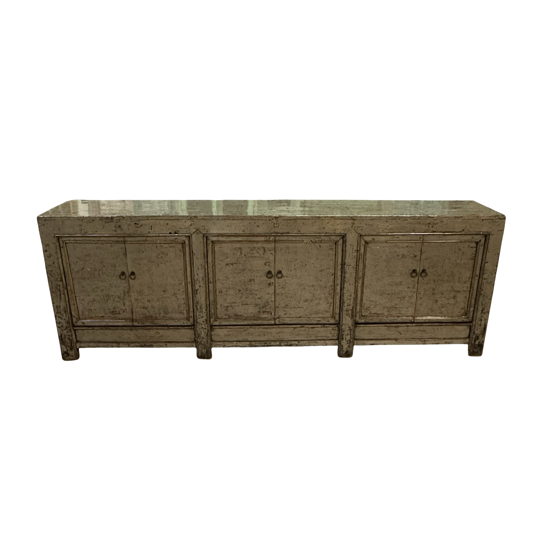 Dressoir 6 deur olijf/groen lak uniek