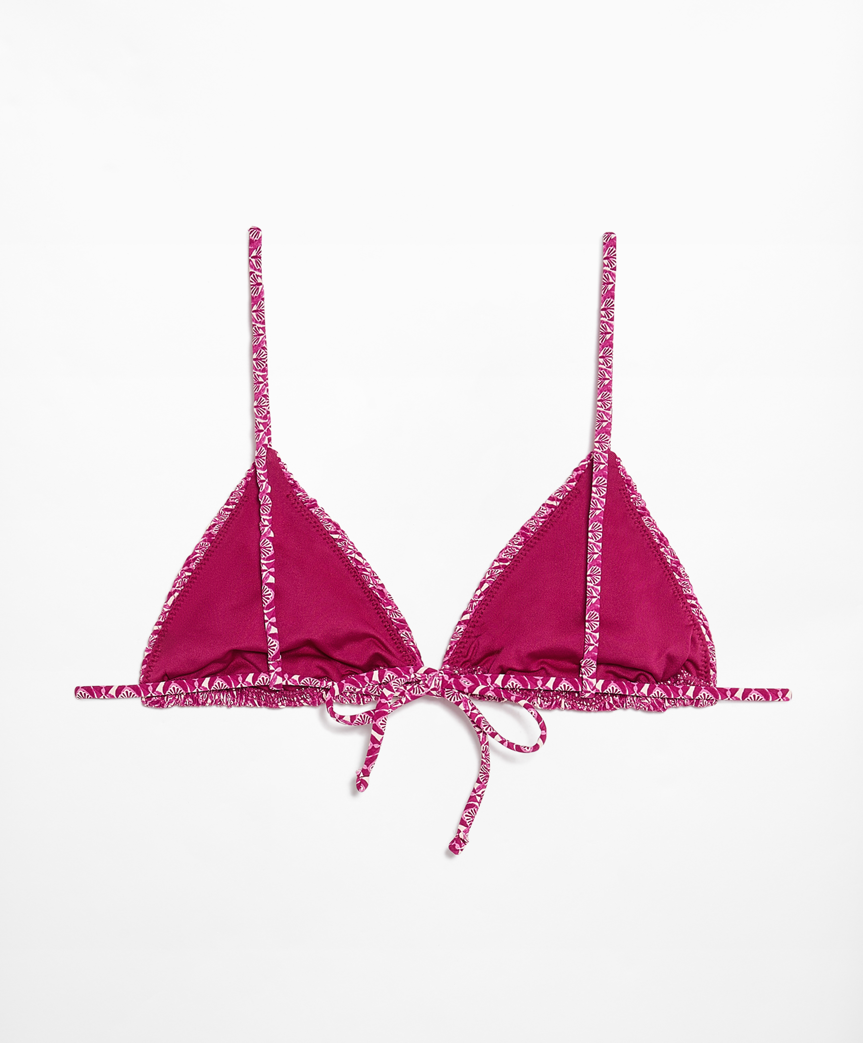 OYSHO Smock stamp print triangle bikini top