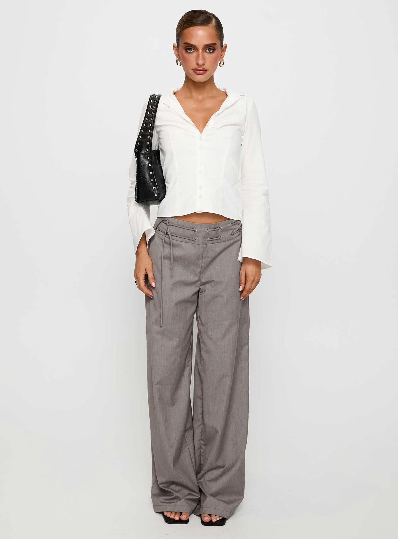 Just Have Fun Wide Leg Pant Grey Tall