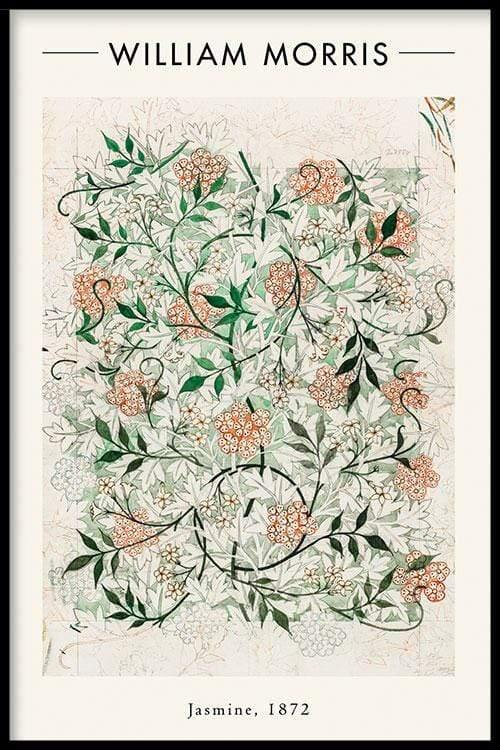 Walljar poster ingelijst - William Morris - Jasmine Poster ingelijst - 70 x 100 cm