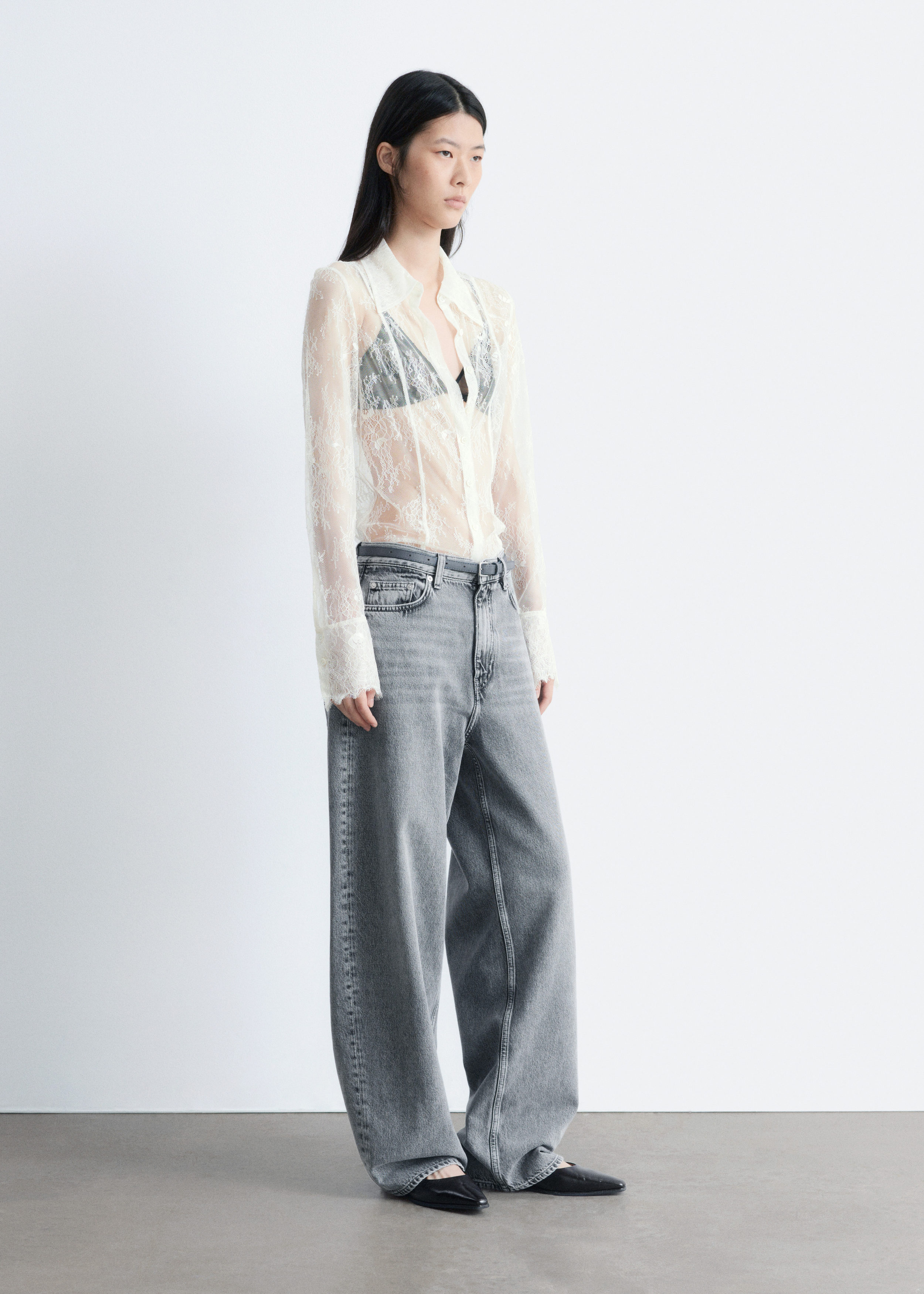 & Other Stories TAPERED LACE SHIRT