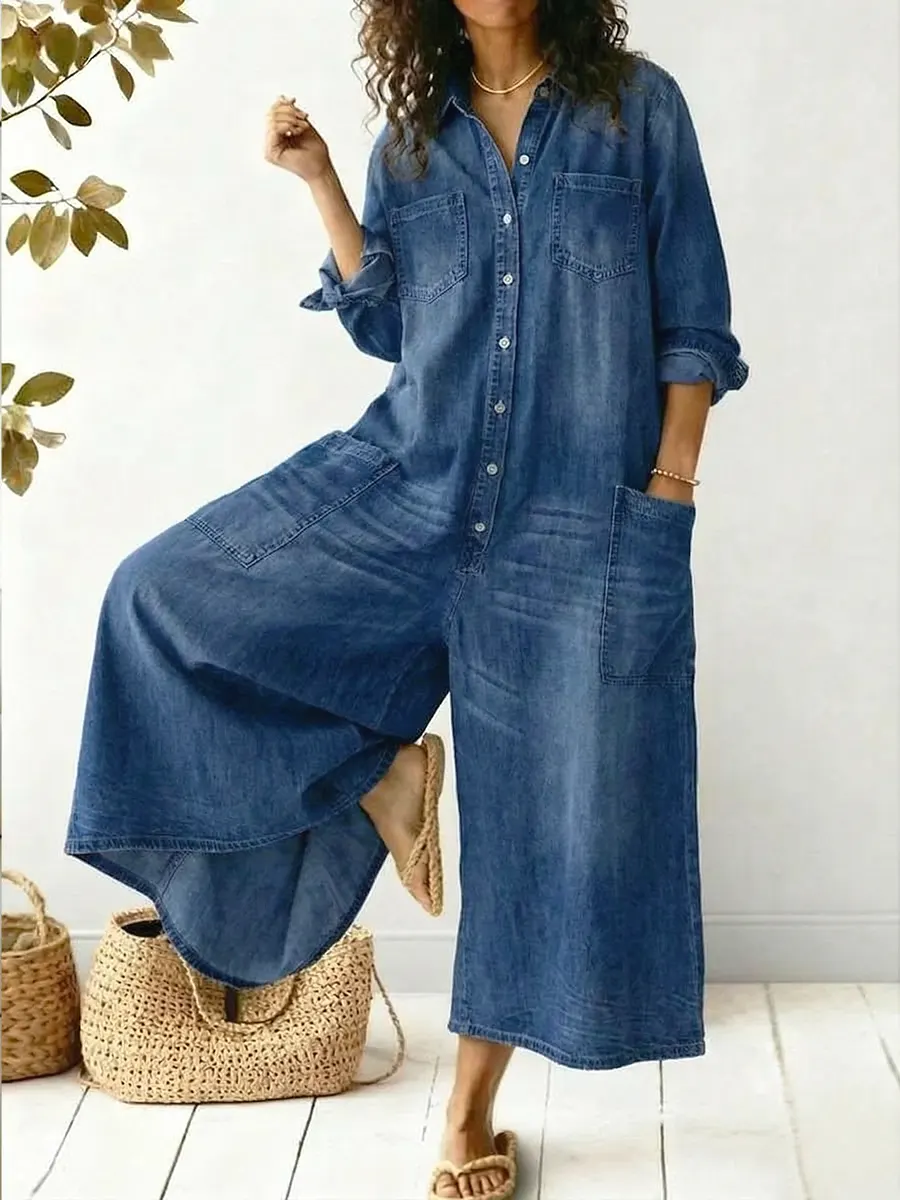 Women's Cozy And Casual Cotton Jumpsuit - Nordfashionstorm - Women's Clothing, Fashion for You - Nordfashionstorm.com