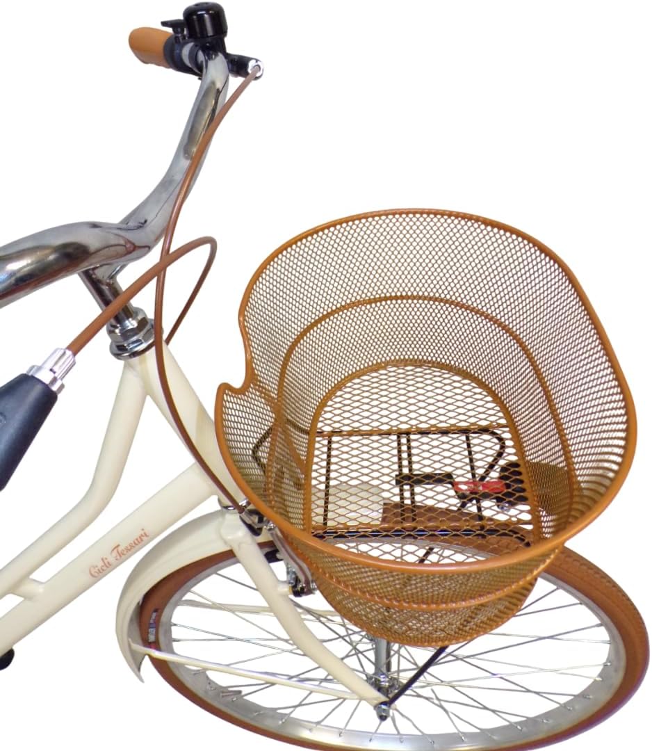 Cicli Tessari - bicicletta donna da città bici da passeggio olandese 26 city bike vintage con cesto in acciaio