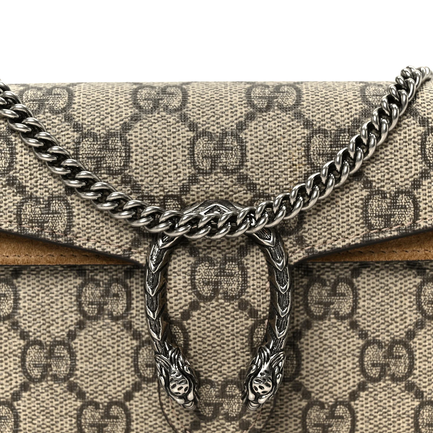 GG Supreme Monogram Super Mini Dionysus Shoulder Bag Taupe - Top Club