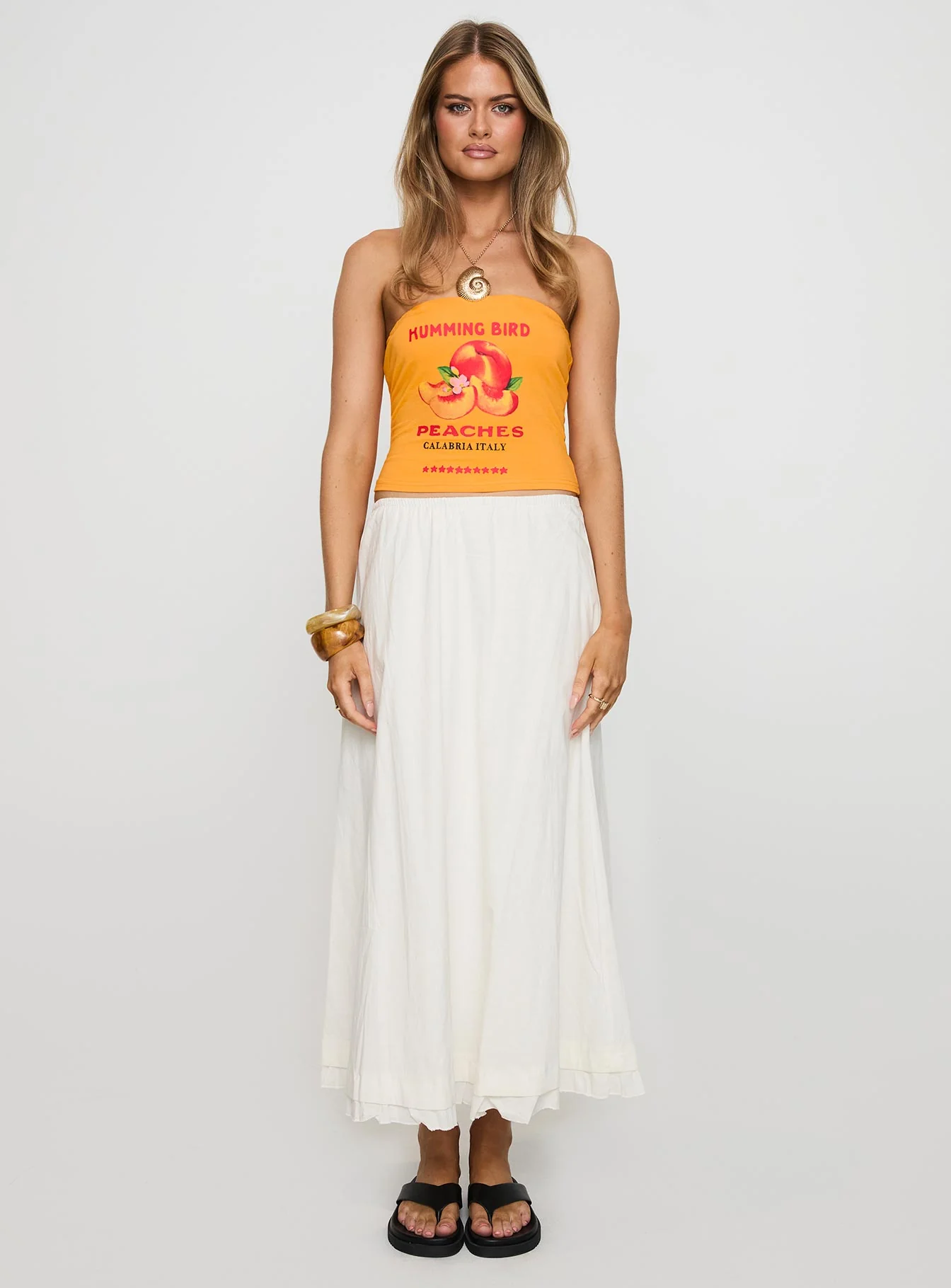 Empress Of Love Maxi Skirt White
