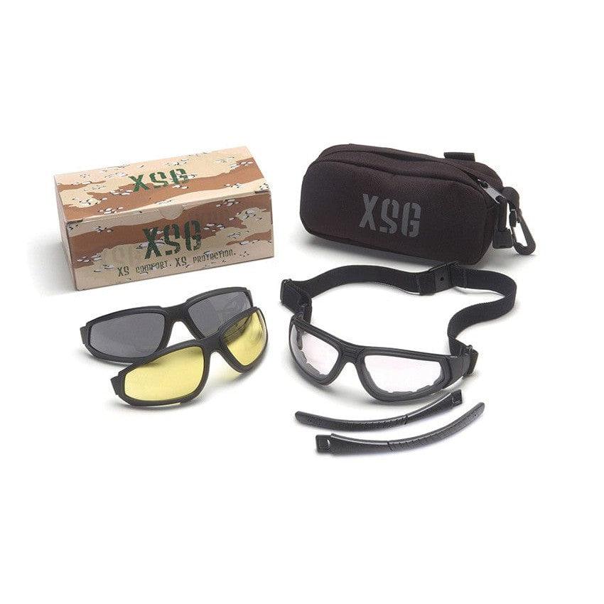 Pyramex XSG Ballistic Goggle Kit Black Frame Clear, Gray, Amber Lenses - Alvarez Pro Painting LLC
